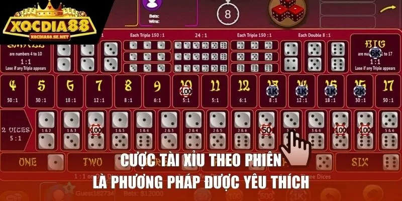 Cược Tài Xỉu theo phiên là phương pháp được yêu thích